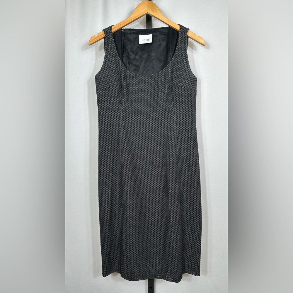 Akris Punto Women’s Size 6 Black Embroidered Detailed Sheath Dress